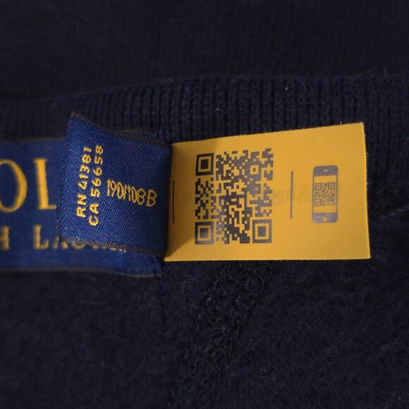 Polo Ralph Lauren Men's 2XL Navy Crew Neck PONY Pullover Sweatshirt Never Worn - Picture 9 of 11